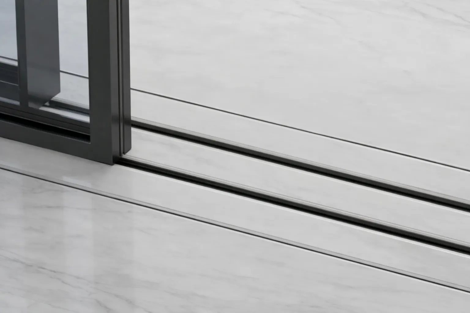 Concealed sliding door track