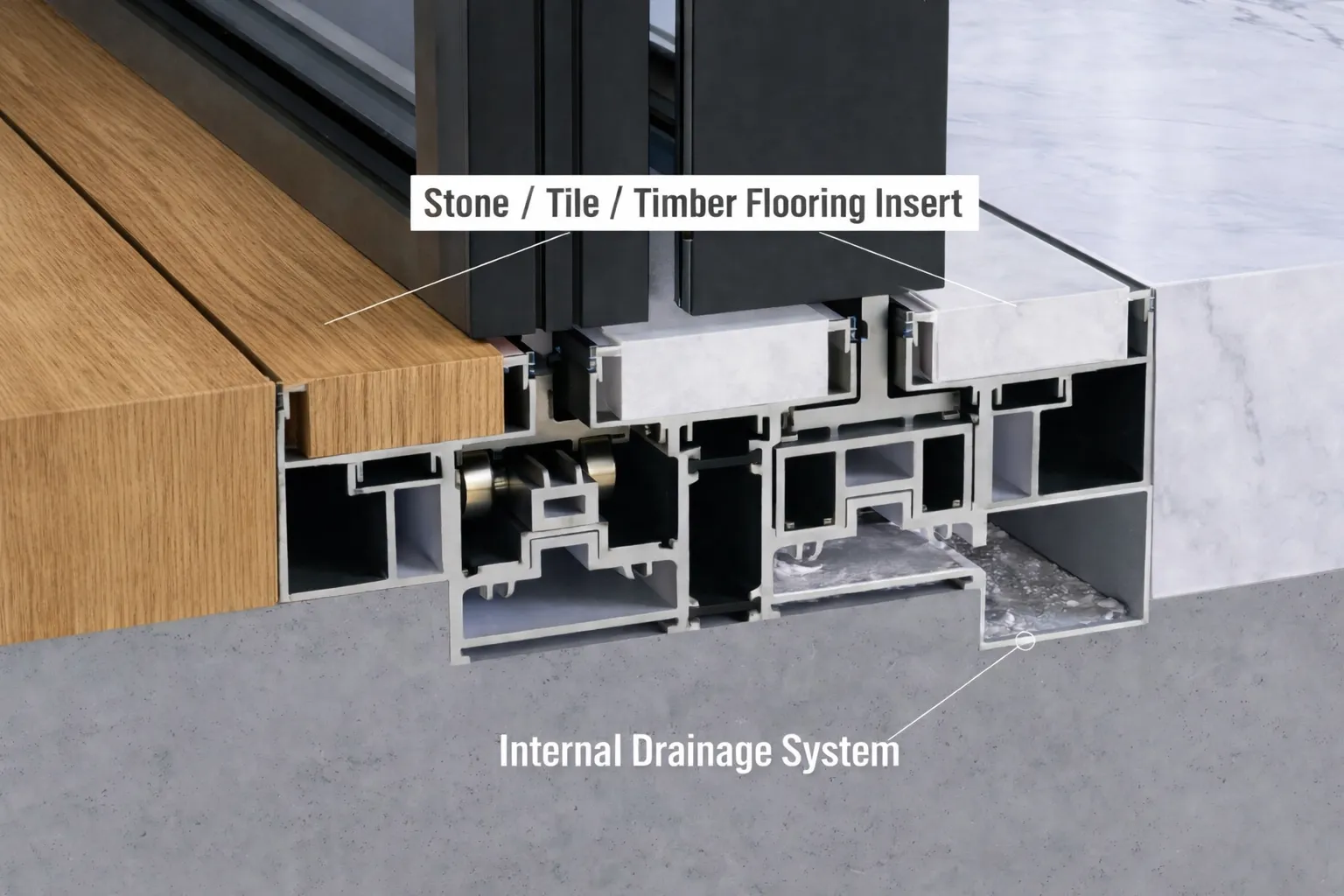 Ultra-slim track detail
