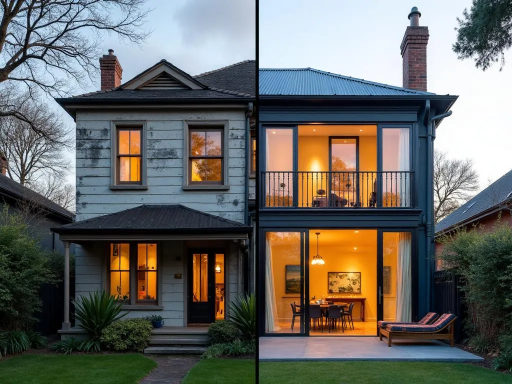 Before and after window replacement